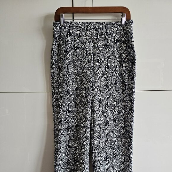 Lands' End Women's Starfish Mid Rise Straight Leg Elastic Waist Pull On Pants - Picture 2 of 10